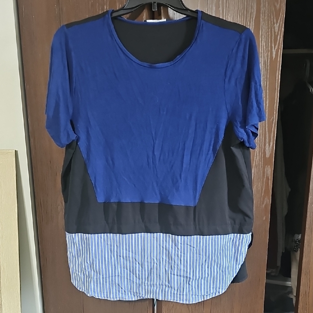 Thakoon Blue Boxy Short Sleeve T-Shirt